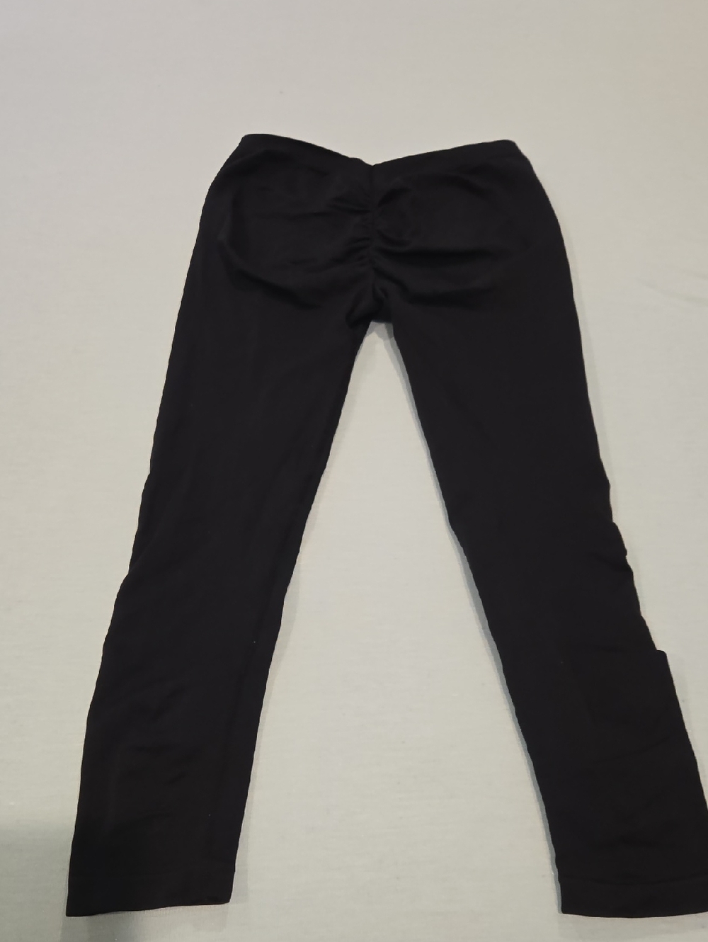Womens Rouched Black Leggings - Comfortable Everyday Bottoms